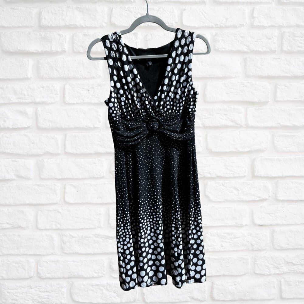 Perceptions New York - Polka Dot Dress - Black & White - Size 8